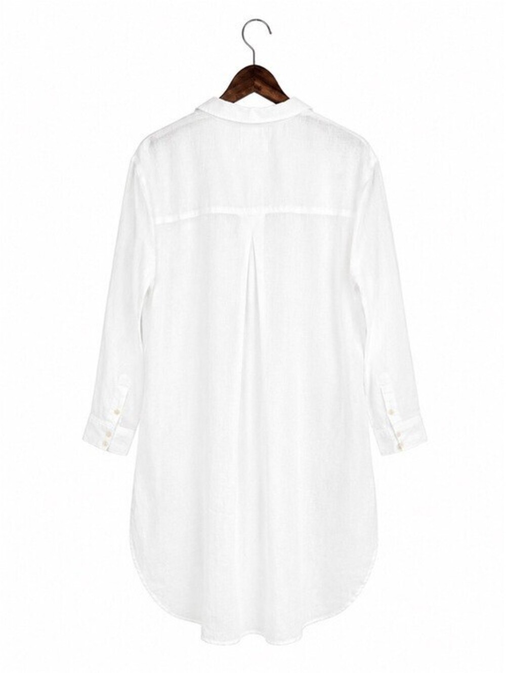 Anthropologie Linen White Button Front Women's Shirt Dress Tunic Cover Up Medium - Picture 5 of 5